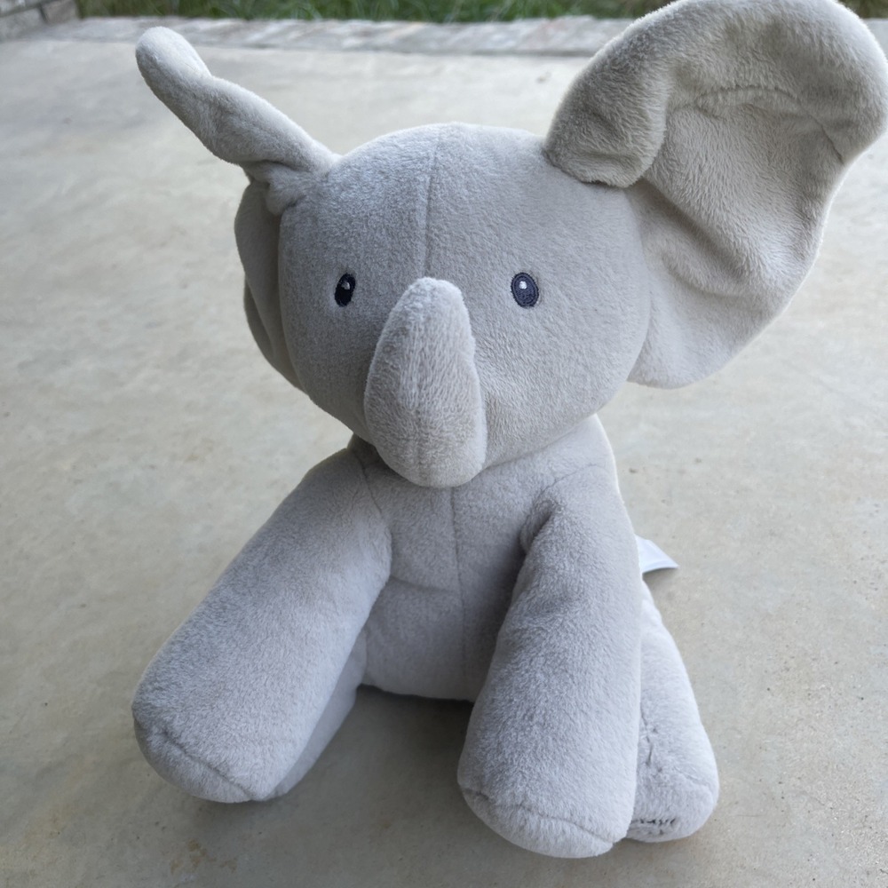 Baby Gund Flappy the Elephant Toy Plush Sings  Plays Peek a Boo WORKS Tested
